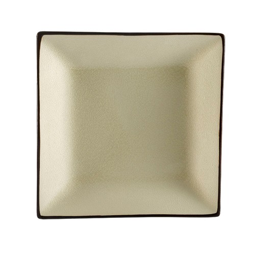 CAC China 666-5-W Japanese Style 5" Square Plate, Creamy White