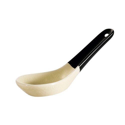 CAC China 666-40-W Japanese Style 5.5" Spoon, Creamy White