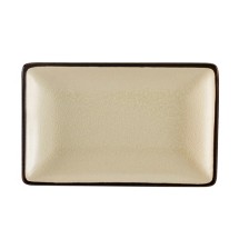 CAC China 666-33-W Japanese Style 5&quot; x 3-1/2&quot; Rectangular Plate, Creamy White
