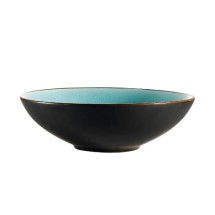 CAC China 666-15-BLU Japanese Style 7&quot; Soup Bowl, Lake Water Blue