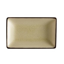 CAC China 666-34-W Japanese Style 8-1/2&quot; x 5-1/2&quot; Rectangular Plate, Creamy White