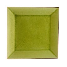 CAC China 666-8-G Japanese Style 9&quot; Square Plate, Golden Green