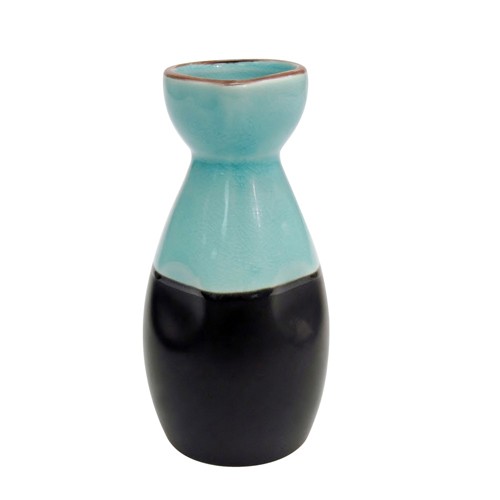CAC China 666-WP-BLU Japanese Style Wine Pot 6 oz., Lake Water Blue
