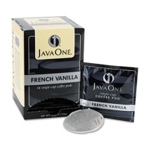 Java One Coffee Pods, French Vanilla, Single Cup, 14/Box