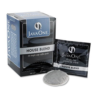 Java One Coffee Pods, House Blend, Single Cup, 14/Box