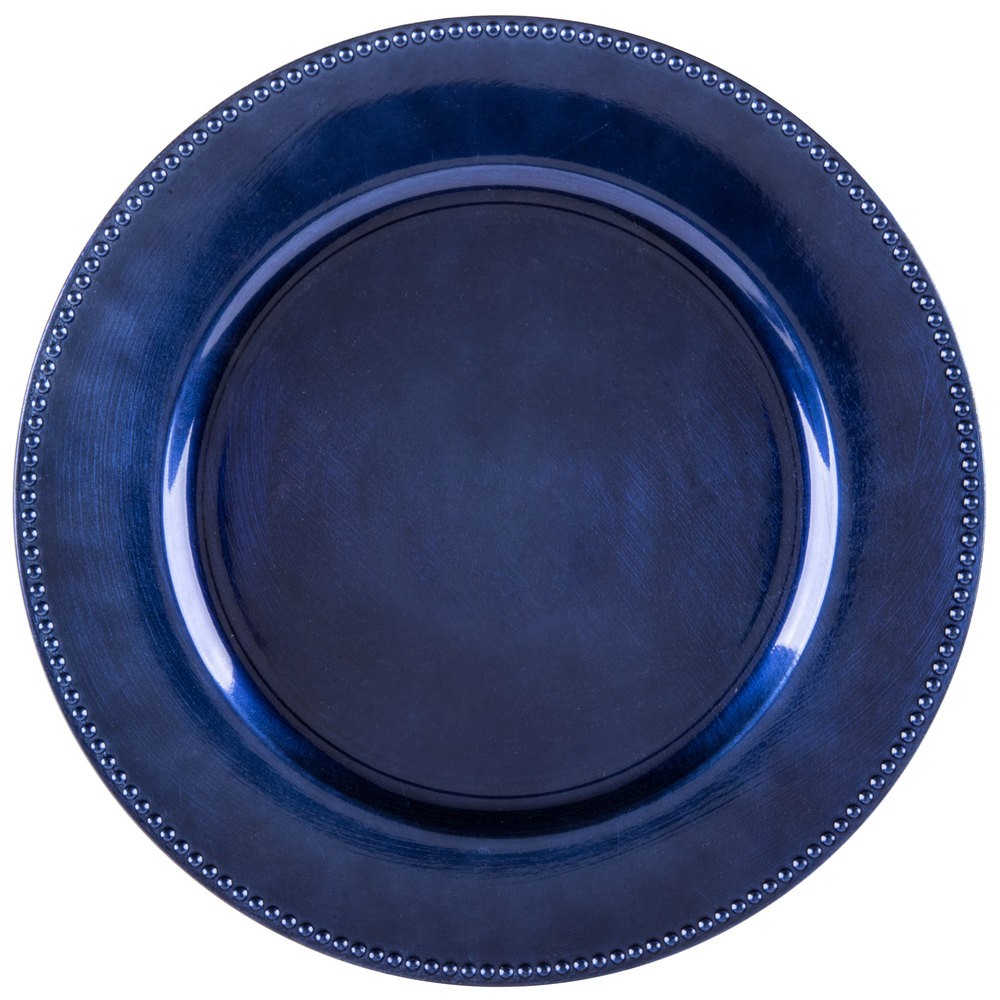Jay Companies 1270168 Royal Blue Beaded 13" Charger Plate
