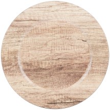 Jay Companies 1270279 Poplar Faux Wood Melamine 13&quot; Charger Plate