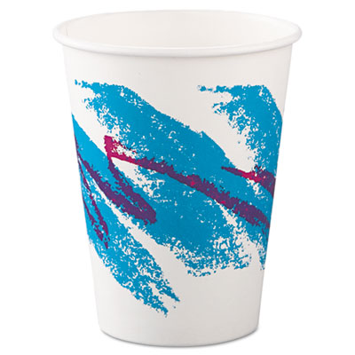 Jazz Paper Hot Cups, 12oz, Polycoated, 50/Bag, 20 Bags/Carton