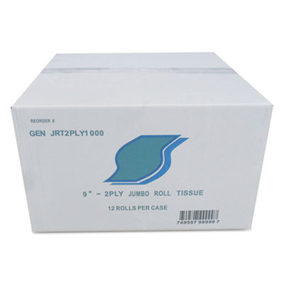 Jumbo Bath Tissue, Septic Safe, 2-Ply, White, 3.5
