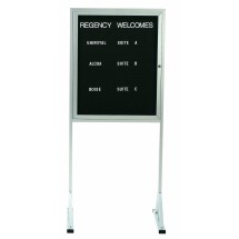 Aarco Products FMD3630 Free Standing Aluminum Frame Letter Board Cabinet, 30&quot;W x 36&quot;H