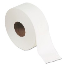 Jumbo Jr. Bath Tissue Roll, Septic Safe, 2-Ply, White, 1000 ft, 8 Rolls/Carton