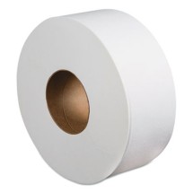 Jumbo Roll Bathroom Tissue, Septic Safe, 2-Ply, White, 3.4" x 1000 ft, 12 Rolls/Carton