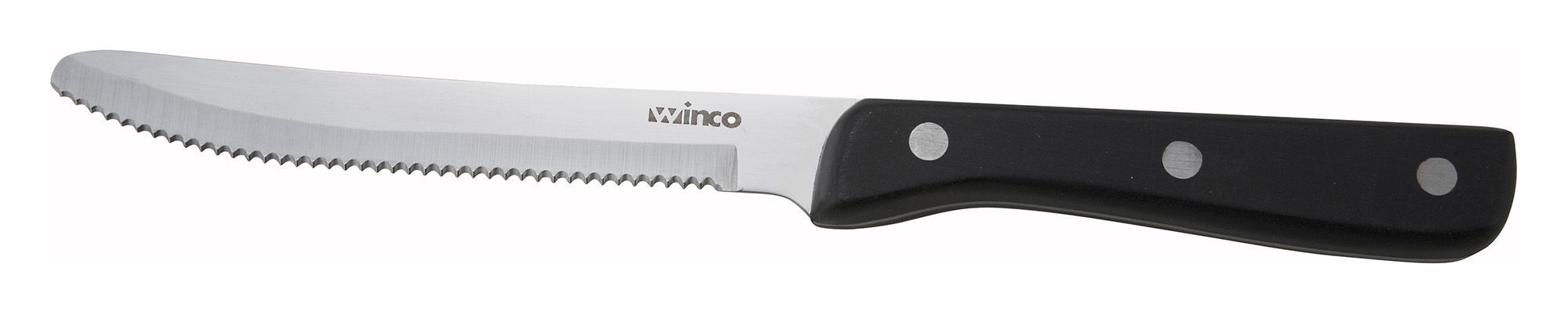 Winco K-80P Jumbo Steak Knife with Riveted Pom Handle 5"