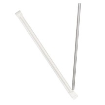 Jumbo Straws, 7 3/4&quot;, Plastic, Translucent, 2000/Carton
