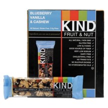 KIND Fruit and Nut Bars, Blueberry Vanilla and Cashew, 1.4 oz Bar, 12/Box