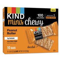 KIND Minis Chewy, Peanut Butter, 0.81 oz 10/Pack