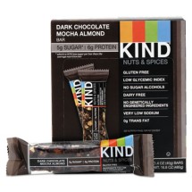 KIND Nuts and Spices Bar, Dark Chocolate Mocha Almond, 1.4 oz Bar, 12/Box