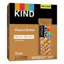 KIND Nuts and Spices Bar, Peanut Butter, 1.4 oz, 12/Pack