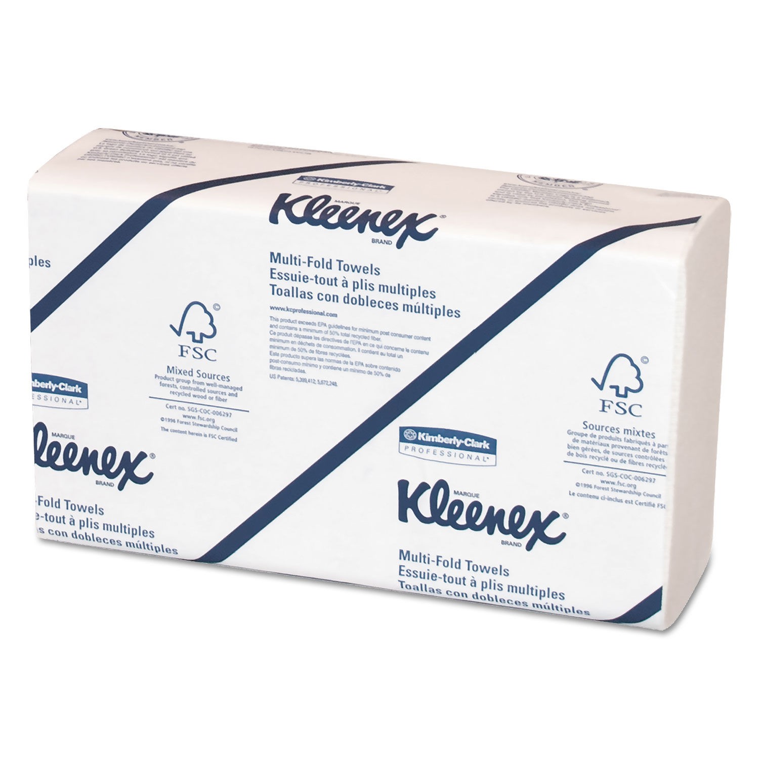 Multi-Fold Paper Towels, White, 150/Pack, 8 Packs/Carton