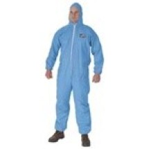 Kleenguard A65 Hood & Boot Flame-Resistant Coveralls, Blue, 3X-Large, 21/Carton