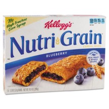 Kellogg's Nutri-Grain Cereal Bars, Blueberry, 1.3 oz Bar, 16/Box