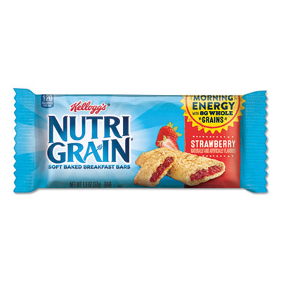 Kellogg's Nutri-Grain Cereal Bars, Strawberry, 1.3 oz Bar, 16/Box