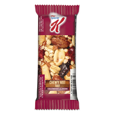 Kellogg's Special K Chewy Nut Bars, Cranberry Almond, 1.16 oz Bar, 6/Box