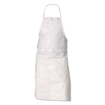 Kleenguard A20 White Bib Apron, Microforce Barrier SMS Fabric, One Size Fits All, 100/Carton