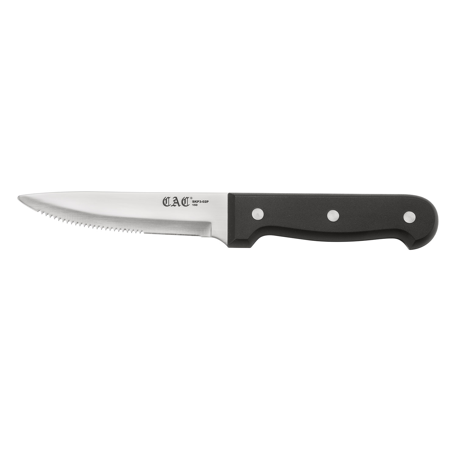CAC China SKP3-02P Jumbo Steak Knife with Pointed Tip, Plastic Handle 5"