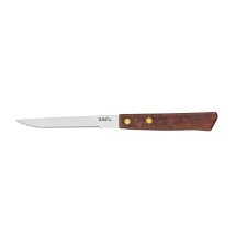 CAC China KWSK-40 Knife Steak with Pointed Tip, Wood Handle 4&quot; - 1 dozen