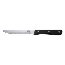 CAC China KPSK-50F Knife Steak with Round Tip, Forged Full Tang Plastic Handle 5&quot; - 1 dozen
