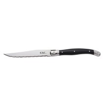 CAC China SKP3-03PF Slim Euro Pointed Tip Steak Knife with Plastic Handle 4 1/2&quot; - 1 dozen