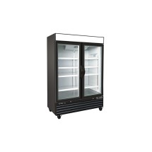 Kool-It KGF-48 2-Section Double Glass Door Freezer Merchandiser 54&quot;