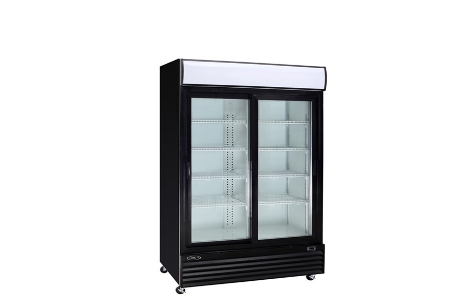 Kool-It KGM-36 44-1/2" Double Glass Door Refrigerated Merchandiser 31.1 Cu Ft.