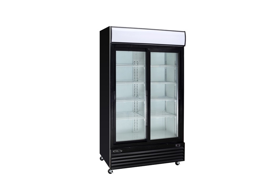 Kool-It KSM-36 44-1/2" Two Sliding Glass Doors Refrigerated Merchandiser 31 Cu Ft.