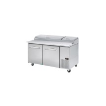 Kool-It Signature KPT-67-2 Two Section Refrigerated Pizza Prep Table 67&quot;