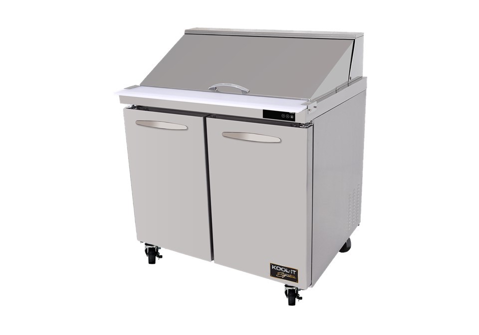Kool-It Signature KSTM-36-2 Two Section Refrigerated Mega Top Sandwich Prep Table 36"