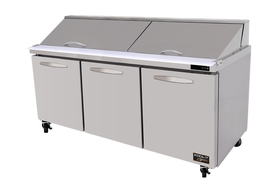 Kool-It Signature KSTM-72-3 Three Section Refrigerated Mega Top Sandwich Prep Table 72"