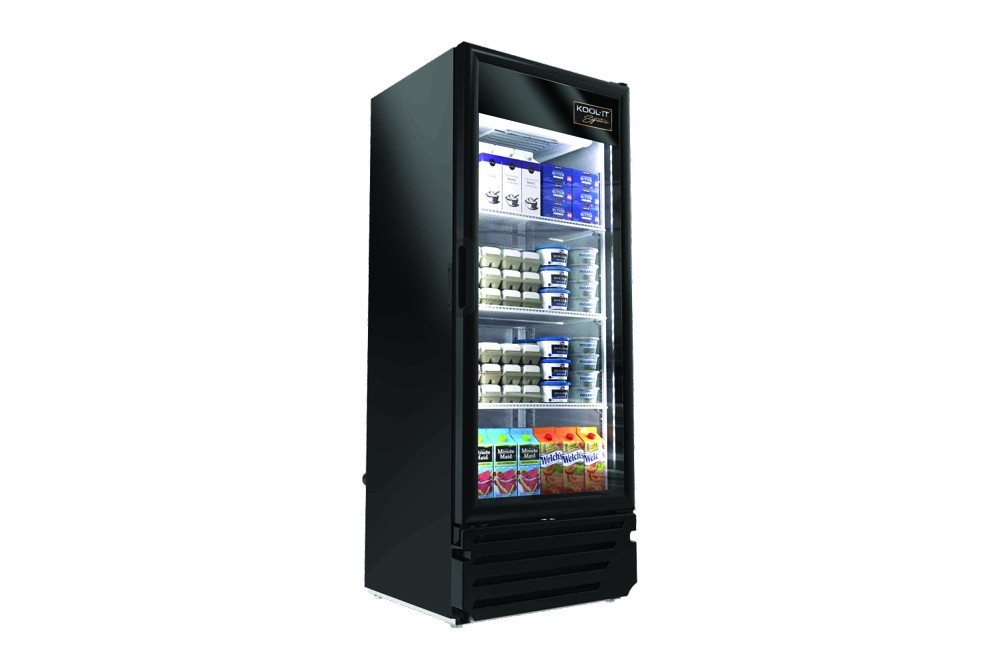 Kool-It Signature LX-14RB 1-Swing Glass Door Black Merchandiser Refrigerator 25"