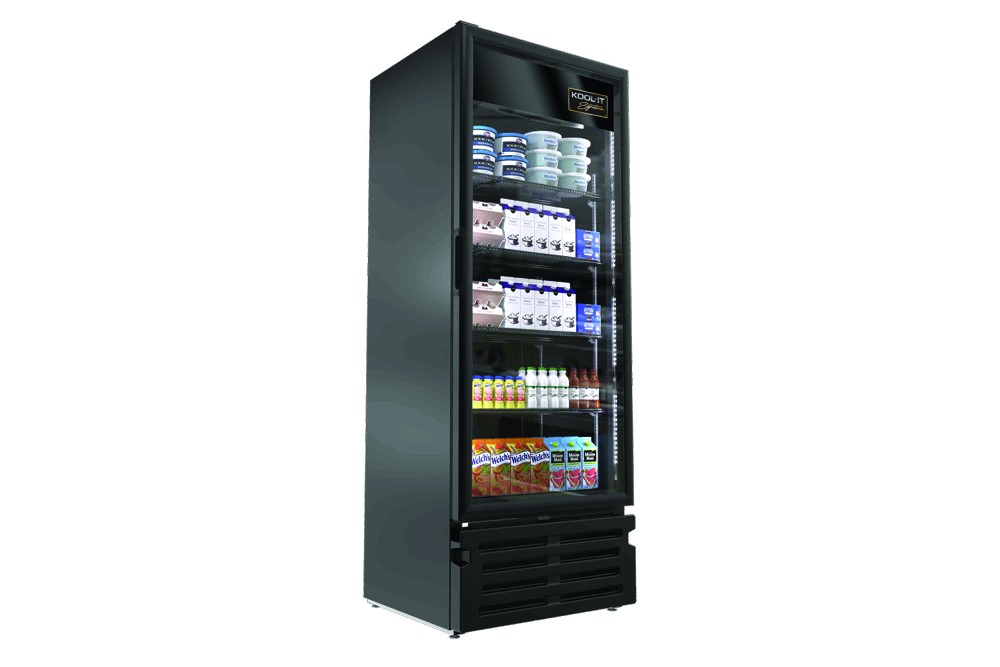 Kool-It Signature LX-24RB 1-Swing Glass Door Black Merchandiser Refrigerator 30"