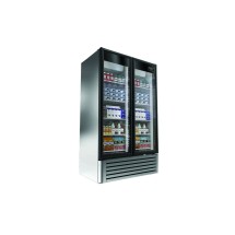 Kool-It Signature LX-40RS Stainless Steel 2-Glass Door Merchandiser Refrigerator 47&quot;