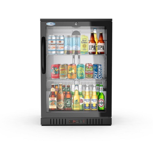 Koolmore BC-1DSW-BK 24" One Door Black Back Bar Refrigerator
