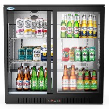 Koolmore BC-2DSL-BK 35&quot; Two Door Black Bar Refrigerator