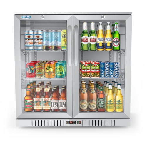 Koolmore BC-2DSW-SS 35" Two Door Stainless Steel Back Bar Refrigerator