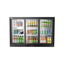 Koolmore BC-3DSL-BK 53" Three Door Black Back Bar Refrigerator
