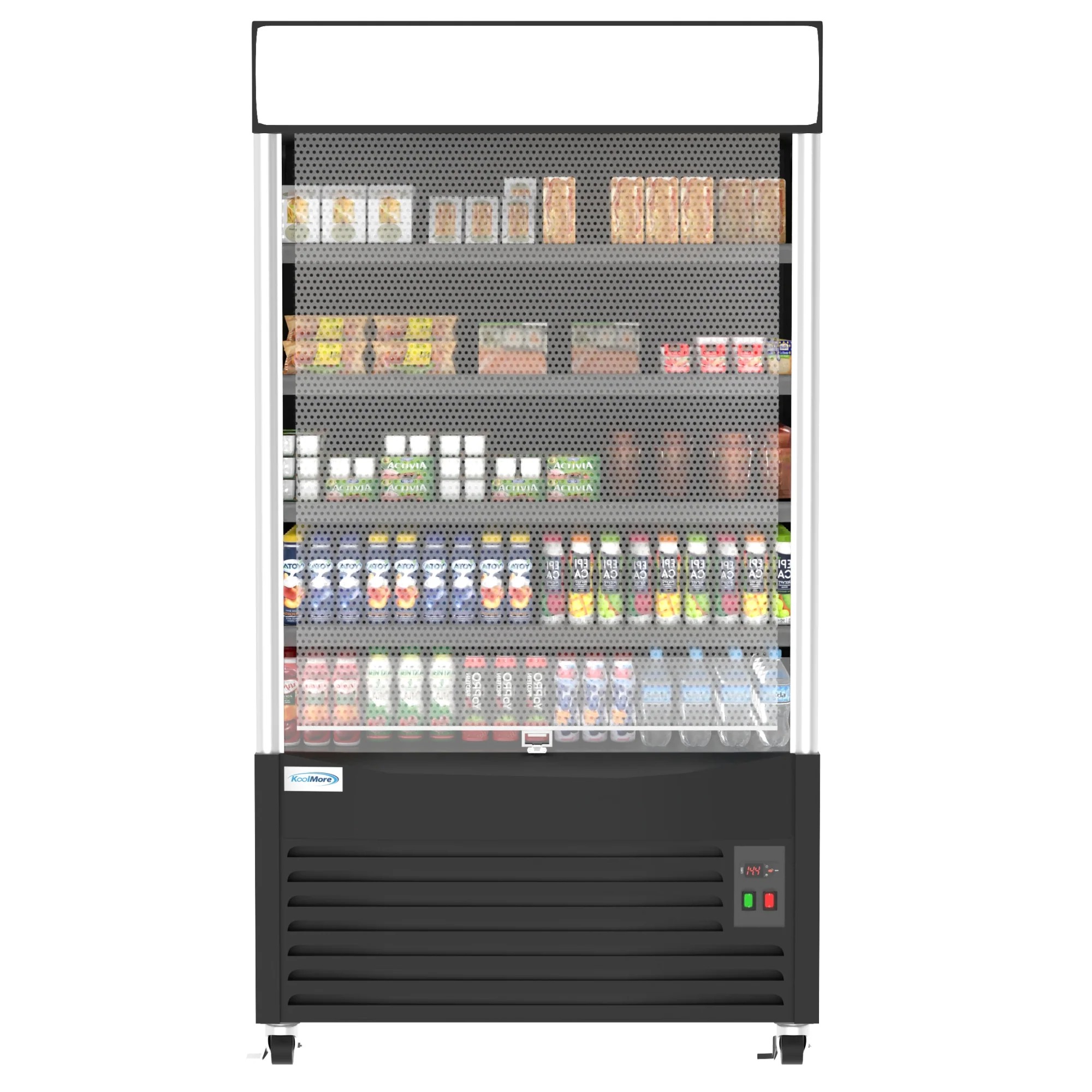 Koolmore CDA-25C-BK 45" Grab and Go Black Open Air Merchandiser
