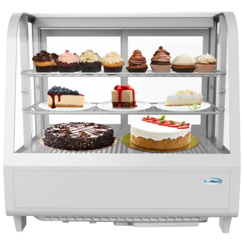 Koolmore CDC-3C-WH 27" Countertop Refrigerated Display Case in White