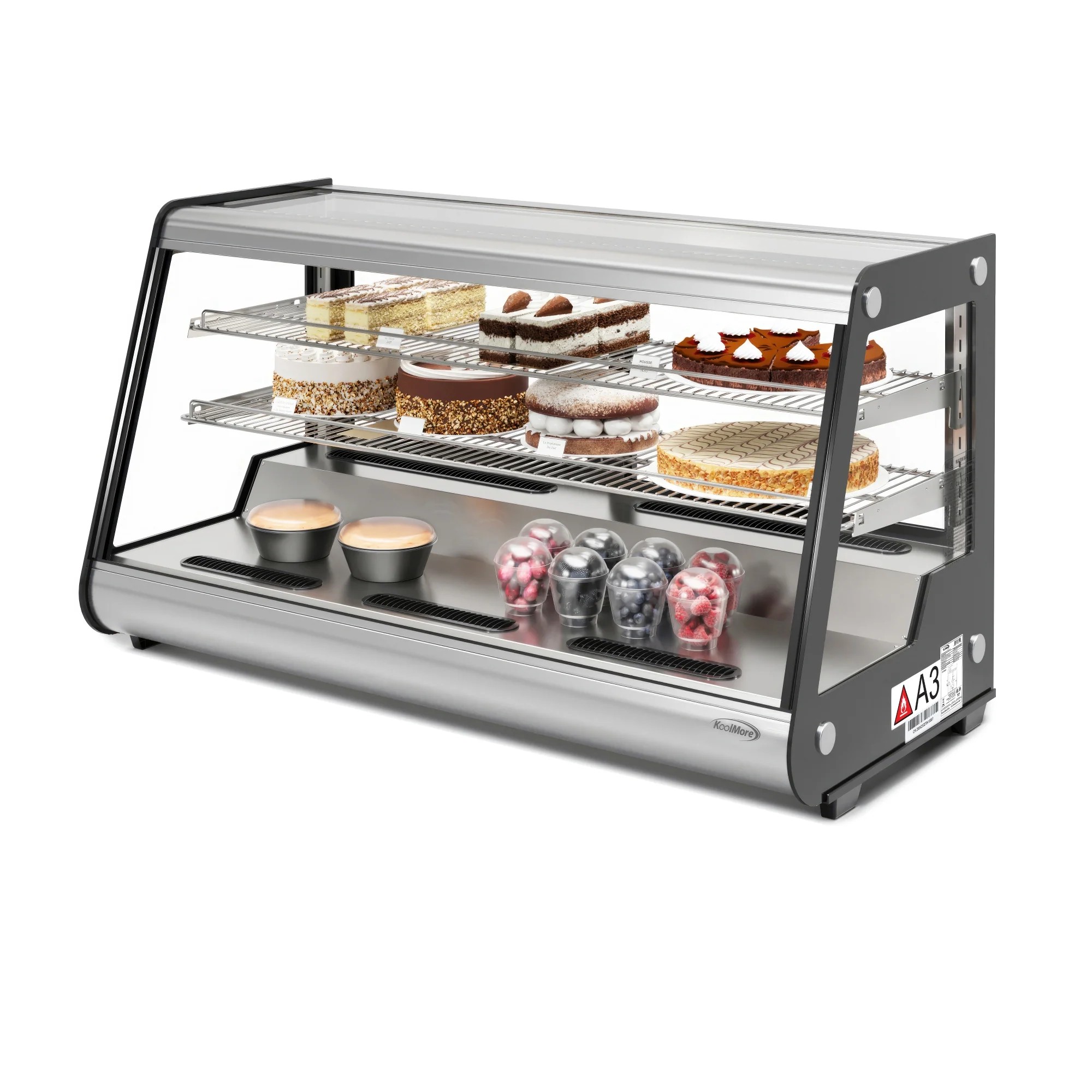 Koolmore CDC-7C-SS 48" Countertop Refrigerated Bakery Display Case in Stainless Steel
