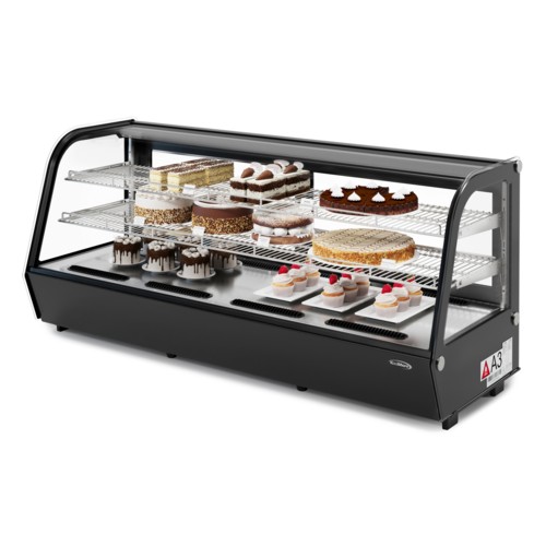 Koolmore CDC-8C-BK 60" Countertop Black Refrigerated Bakery Display Case 