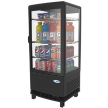 Koolmore CDCU-3C-BK 17&quot; Countertop Glass Sided Refrigerated Display Case in Black
